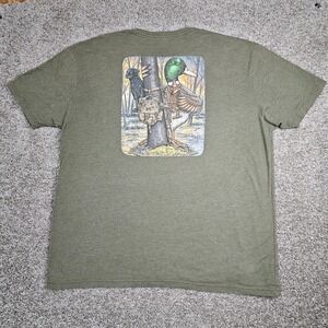 Combat Waterfowl T-Shirt Men's 3XL Green Mallard Duck Hunting Black Lab